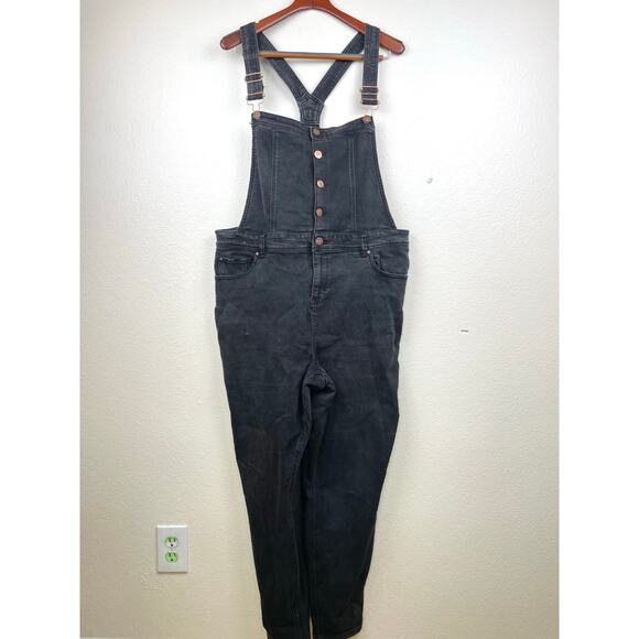 Y2K 90s RWN Womens Overalls Sz 20 Stretchy Bibs Indie Grunge Boho Curvy Festival - Picture 10 of 11